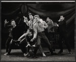 Beatrice Lillie (center), Ronnie Walken (right of Lillie),  and company in the stage production High Spirits