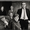 Front row to back row: Lynn Farleigh, Paul Rogers, Michael Jayston, John Normington, Terence Rigby, and Michael Craig in the stage production The Homecoming
