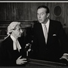 Ray Milland [right] and unidentified in the stage production Hostile Witness