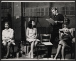 Paula Trueman, Sheila Sullivan, Sean Garrison and Betty Lester in rehearsal for the the Boston tryout of the stage production Hot September