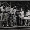 Judy Holliday [second from right], Joe Bova and unidentified others in the stage production Hot Spot