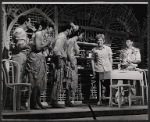 Judy Holliday [second from right], Joseph Bova and unidentified others in the stage production Hot Spot