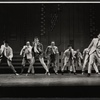 Tony Roberts [far right foreground] and unidentified others in the stage production How Now Dow Jones