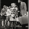 Tony Roberts [at right] and unidentified performers in the stage production How Now Dow Jones