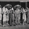 Bonnie Scott, Robert Morse, Rudy Vallee, Virginia Martin and Charles Nelson Reilly and ensemble in the stage production How to Succeed in Business Without Really Trying
