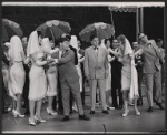 Bonnie Scott, Robert Morse, Rudy Vallee, Virginia Martin and Charles Nelson Reilly and ensemble in the stage production How to Succeed in Business Without Really Trying