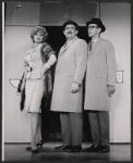 Jeff De Benning [center] and unidentified in the stage production How to Succeed in Buisness