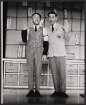 Hal England [right] and unidentified in the stage production How to Succeed in Business Without Really Trying