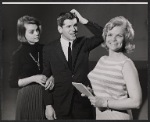 Dyan Cannon, Dick Kallman and Maureen Arthur in the stage production How to Succeed in Business Without Really Trying