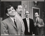 Dick Kallman, Willard Waterman and ensemble in the stage production How to Succeed in Business Without Really Trying