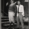 Jeff De Benning and Ronnie Welsh in the stage production How to Succeed in Business Without Really Trying