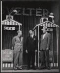 John Fiedler, Gene Saks and Albert Salmi in the stage production Howie