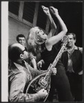 Melina Mercouri [center] and ensemble in the stage production Illya Darling
