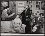 Robert Drivas, Claudette Colbert, Hilda Haynes and Cyril Ritchard in the stage production The Irregular Verb to Love