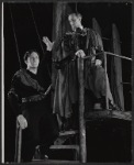 Christopher Plummer and Basil Rathbone in the stage production J.B.