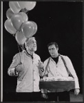 Raymond Massey and Christopher Plummer in the stage production J.B.