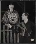 John Carradine [right] and unidentified in the stage production J.B.