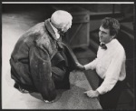 Jack MacGowran and producer Joseph Papp, during a rehearsal for the Off-Broadway show Jack MacGowran in the Works of Samuel Beckett