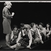 Barbara Cason [standing], Dustin Hoffman [right] and unidentified others in the stage production Jimmy Shine