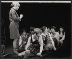 Barbara Cason [standing] Dustin Hoffman [right] and unidentified others in the stage production Jimmy Shine