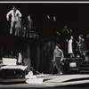 Dustin Hoffman [center] and unidentified others in the stage production Jimmy Shine
