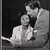 Eartha Kitt and Wendell Corey in publicity photo for the stage production Jolly's Progress