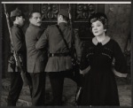 Claudette Colbert [at right] with unidentified actors in the stage production Julia, Jake and Uncle Joe