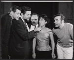 Josip Elic, Louis Guss, Ellen Madison and unidentified others in rehearsal for the stage production Juniper and the Pagans