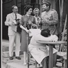Milton Selzer [left] and unidentified others in the stage production Juniper and the Pagans