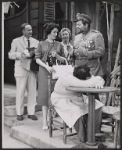 Milton Selzer [left] and unidentified others in the stage production Juniper and the Pagans