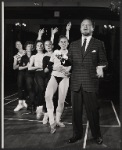 Alfred Drake and unidentified others in rehearsal for the stage production Kean