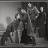 Richard Mathews, Joyce Ebert and unidentified others [left] in the 1959 Players Theatre production of King Lear
