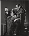 Joyce Ebert [left], Richard Mathews [right] and unidentified [center] in the 1959 Players Theatre production of King Lear