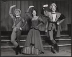 Richard France, Kitty Carlisle and David Atkinson in the 1956 revival of the stage production Kiss Me Kate