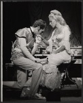 George Segal and Joan Diener in the stage production La Belle