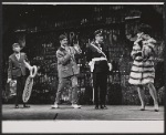 Mireille Chazal, Victor Spinetti, Guy Grosso and unidentified in the stage production La Grosse Valise