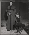 Julie Harris and George Macready in rehearsal for the touring production of the stage play The Lark