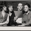 Marcia Rodd, Doris Roberts, Robert Moore and Linda Lavin in rehearsal for the stage production Last of the Red Hot Lovers