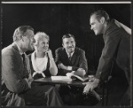 Judy Holliday, Patrick O'Neal, José Quintaro and unidentified [left] in rehearsal for stage production Laurette