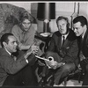 José Quintaro, Judy Holliday [right] and unidentified others in rehearsal for the stage production Laurette