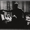 George Gobel, Barbara Nichols [left] and ensemble in rehearsal for the stage production Let It Ride!