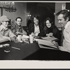 Leonora Thuna, Paul B. Price, Harry Cauley, Sandy Dennis and James Broderick in rehearsal for the stage production Let Me Hear You Smile