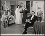 Vivian Blaine, Harold J. Kennedy, Kitty Carlisle, Sam Levene, Hayden Rorke, and Ruth McDevitt in the stage production Light Up the Sky