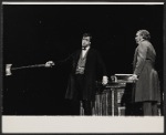 Fred Gwynne [left] and unidentified in the stage production The Lincoln Mask