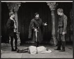 Dennis Cooney, Robert Preston, James Rado and Bruce Scott in the stage production The Lion in Winter