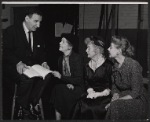 Edward Chodorov, Eva Le Gallienne, Billie Burke and Una Merkel in the stage production Listen to the Mocking Bird