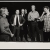 Diane Kagan, Edward Grover, Joseph Warren, Paul Rossilli, Ken Howard and John Christopher Jones in rehearsal for the stage production Little Black Sheep