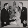 Alan Schneider, Eva Gabor and unidentified in rehearsal for the stage production Little Glass Clock
