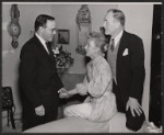 Alan Schneider, Eva Gabor and unidentified in rehearsal for the stage production Little Glass Clock