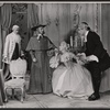 George Curzon, Richard Longman, Eva Gabor and unidentified in the stage production Little Glass Clock